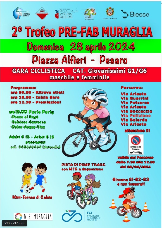 A Muraglia attesi un centinaio di giovanissimi ciclisti per il Trofeo PRE-FAB