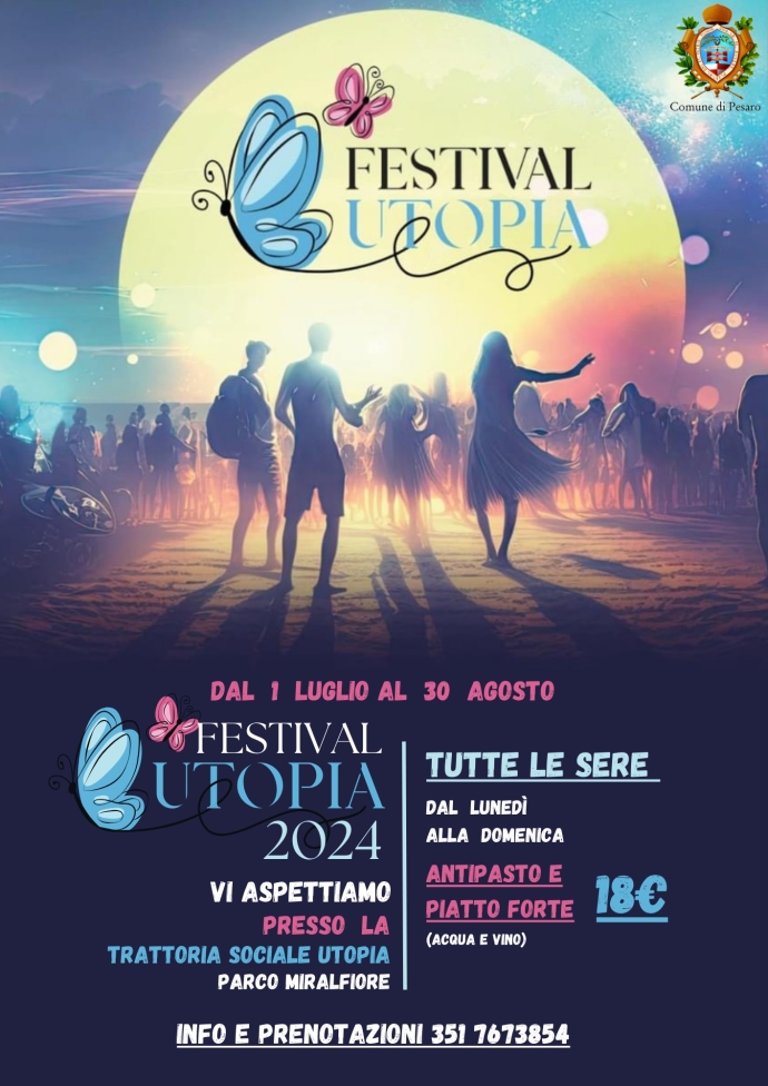 La straordinaria esperienza del Festival Utopia iniziata a luglio 2023 in riva al mare continua nel verde rigoglioso del Parco Miralfiore.