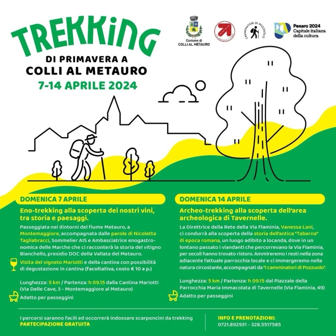 Tra storia e natura: trekking primaverili alla scoperta di Colli al Metauro